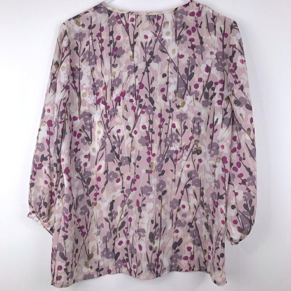 Cynthia Rowley Lavender Floral Blouse - Picture 3 of 10